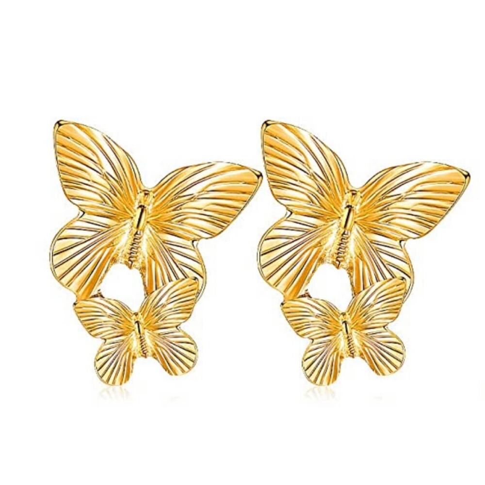 Gold Butterfly Earrings
